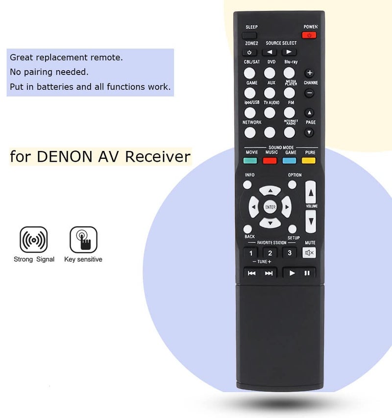 BOMAZ Replacement Remote Control for Denon AVR-1713 AVR-S900W AVR-S720W AVR-1613 AVR-S700W AVR-X2100W AVR-X510BT AVR-S510 AV Receiver - Image 4